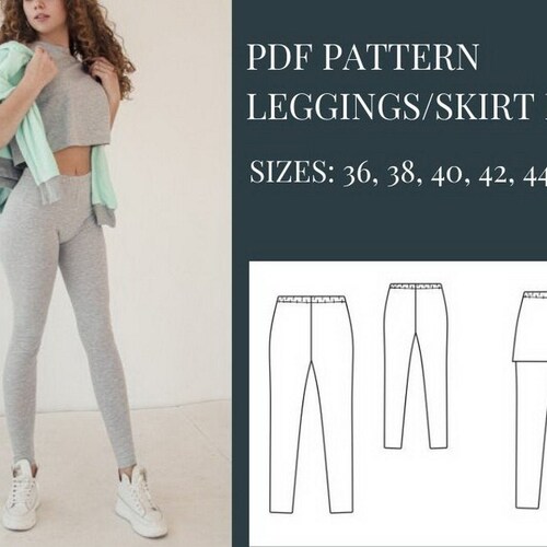 LEGGINGS Pdf Pattern for Women Legging PDF Tutorials Sewing Etsy