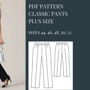 Pants Pattern Trousers Patterns Plus Size Sewing Patterns - Etsy