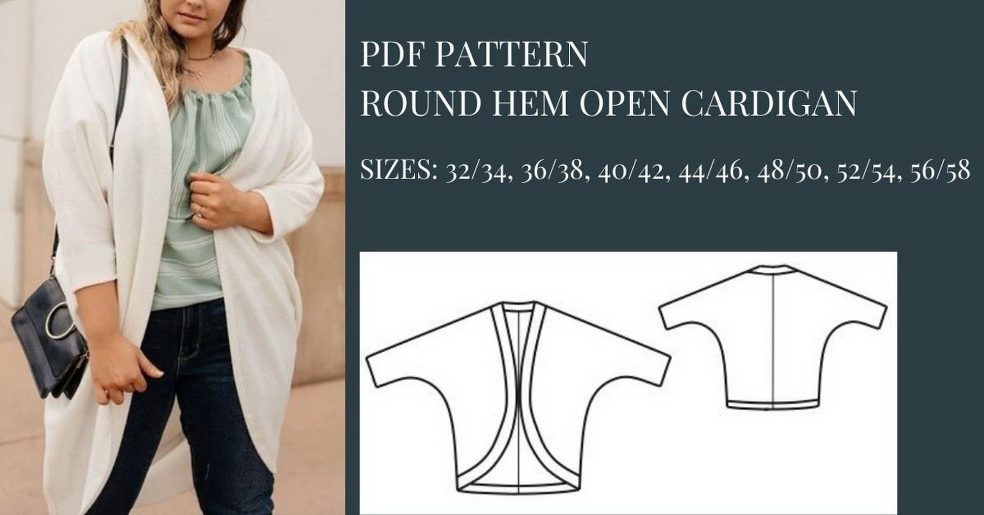 Round clearance hem cardigan