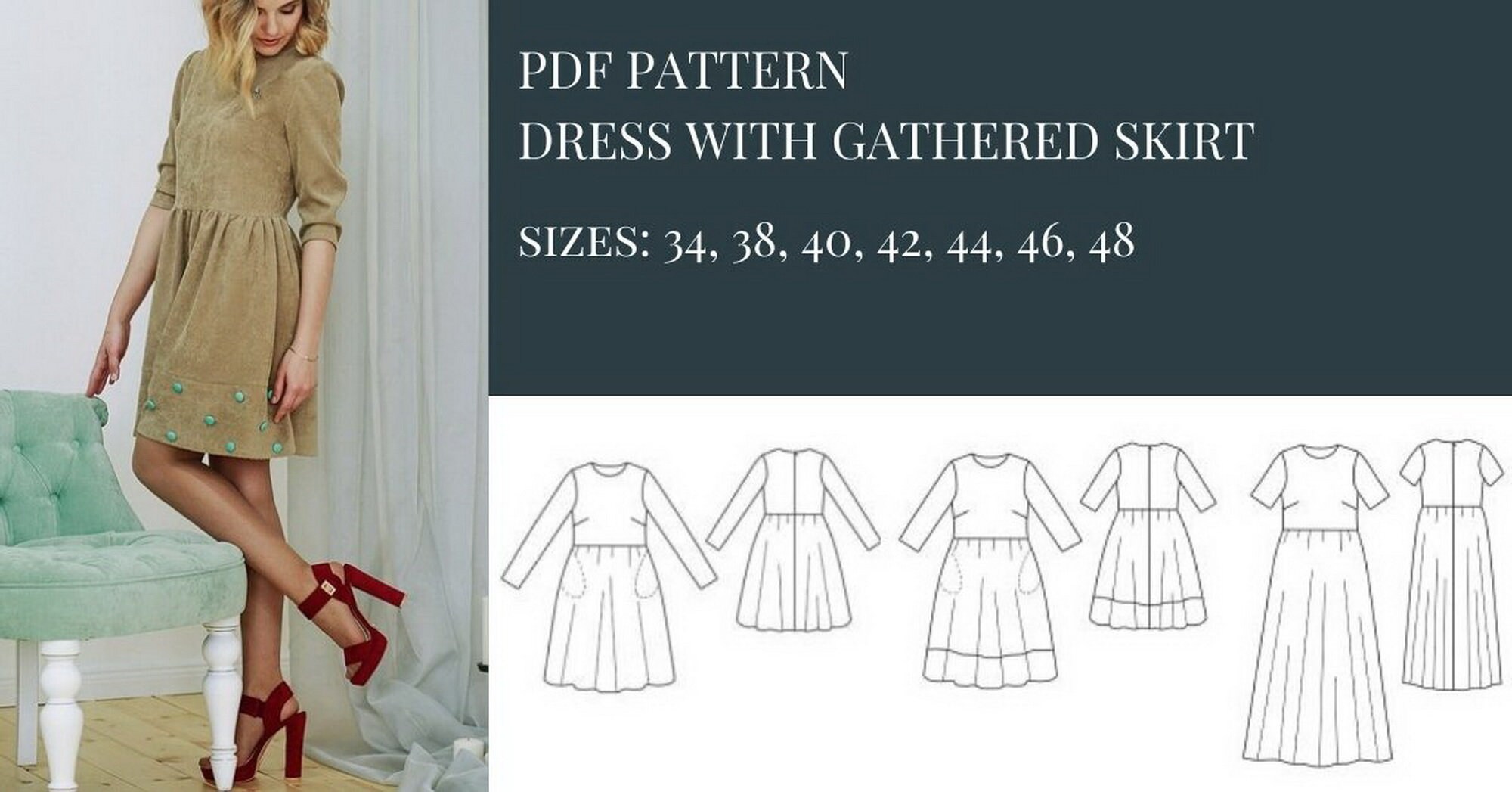 Dress Pattern Sewing Pattern Dress Pattern Sewing Womens - Etsy