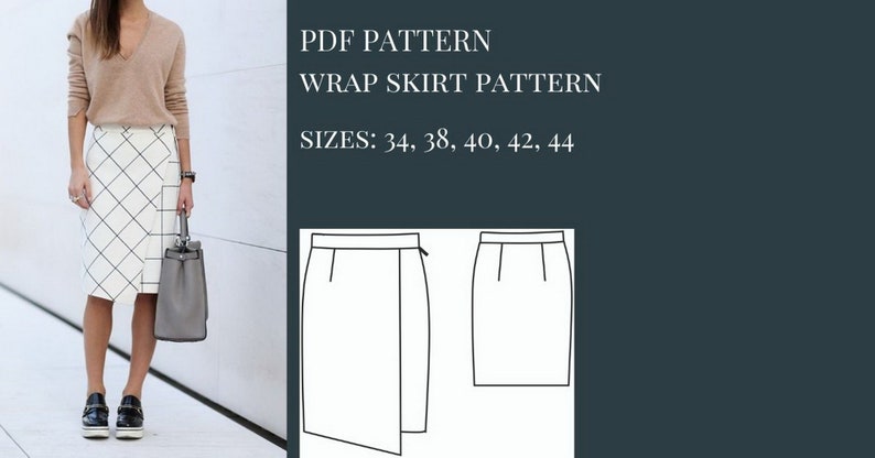 pdf Sewing Patterns Pattern Sewing Wrap Skirt Sewing Pattern Sewing Patterns Skirt Sewing Pattern PDF Sewing Pattern Sewing Pattern