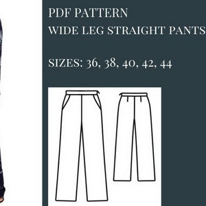 Wide Leg Pants Pattern Pants Pattern Trousers Patterns - Etsy