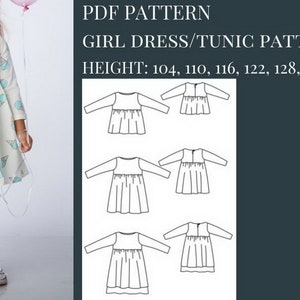 Toddler Dress Pattern Dress Pattern, Sewing Pattern Dress, Girl Dress Pattern, PDF Sewing ...