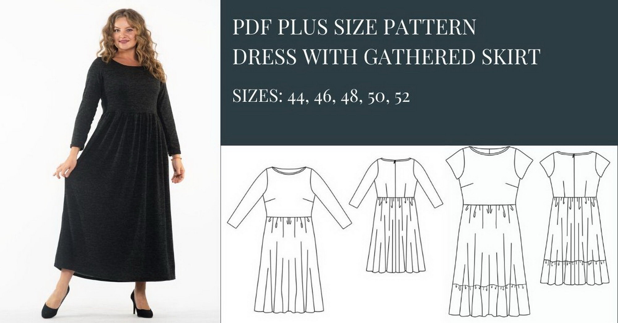 Dress Pattern Blouse Pattern Dress Pattern Plus Size Plus | Etsy Australia