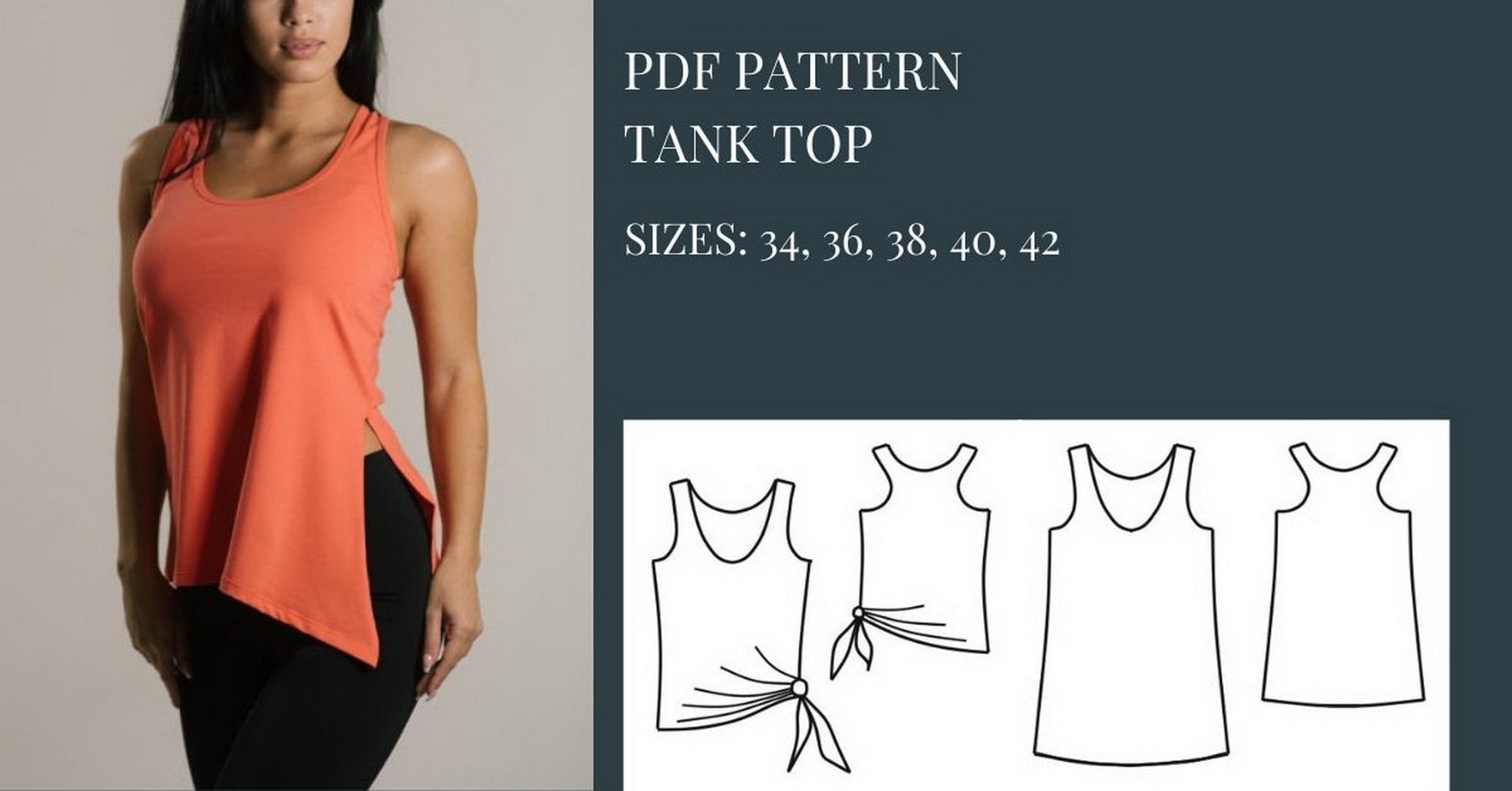 Tank Top Sewing Pattern Sewing Pattern Pattern Sewing Etsy Canada