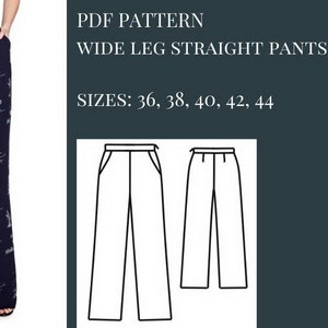 Wide Leg Pants Pattern Pants Pattern Trousers Patterns - Etsy