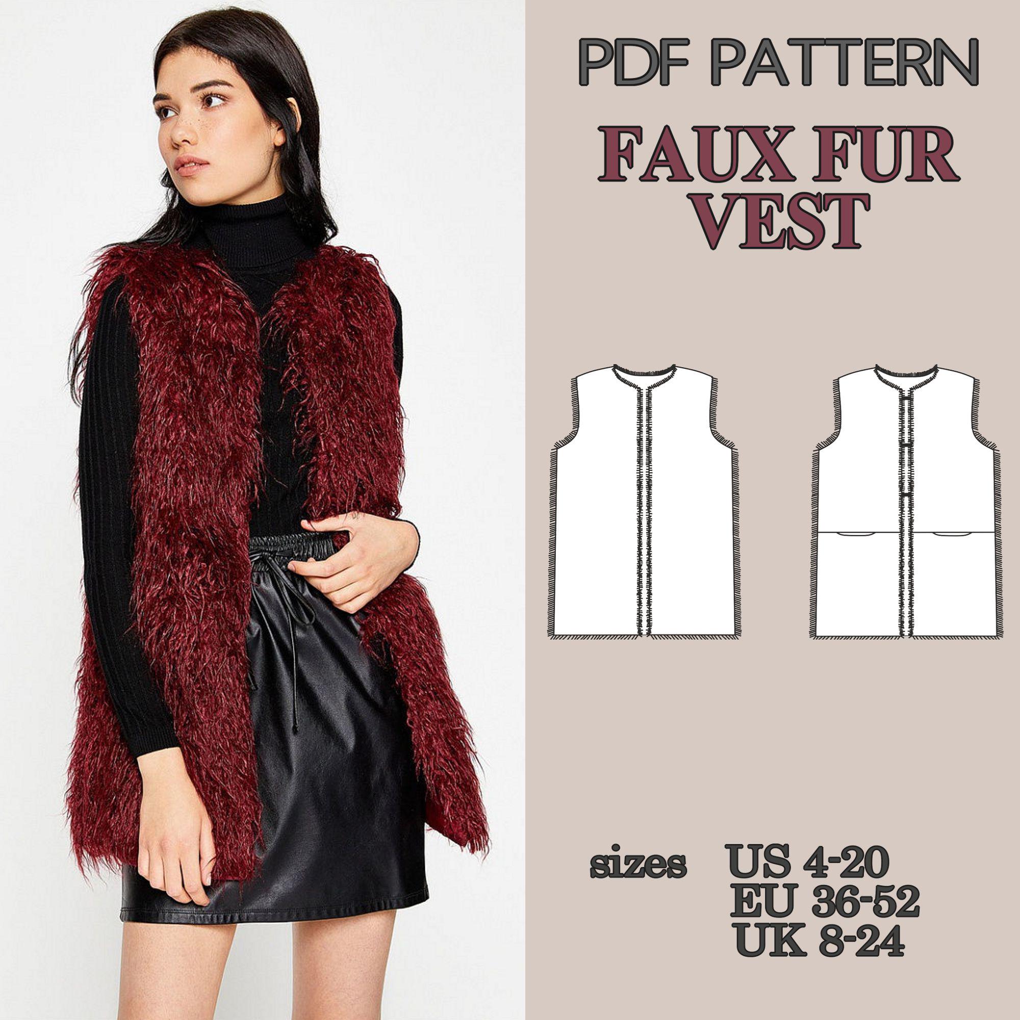 Gilet Sans Manches TART Collections En Fausse Fourrure Noire - Taille S