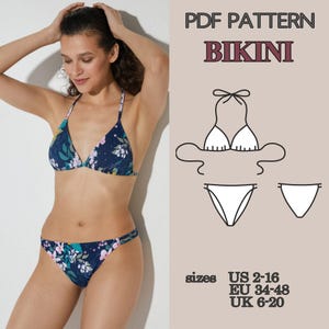 Swimsuit Pattern, Bikini Swimsuit Pattern, Bikini Pattern, Sewing Patterns, Bathing Suits Patterns, Swimsuits Patterns, PDF Bikini Patterns