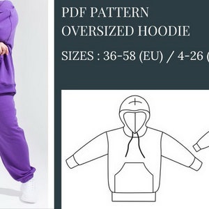 Women Hoodie Pattern, Sewing Patterns, Pattern Sewing, Plus size sewing patterns, pdf Sewing Patterns, Sewing Pattern Hoodie, PDF Pattern image 9