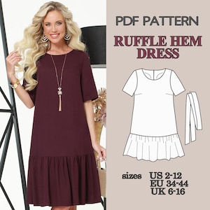 Free Pattern Dress, Dress Pattern, Womens Dress Pattern, PDF Free Sewing Patterns, Sewing Pattern Women, Sewing Pattern, Girls Dress Pattern
