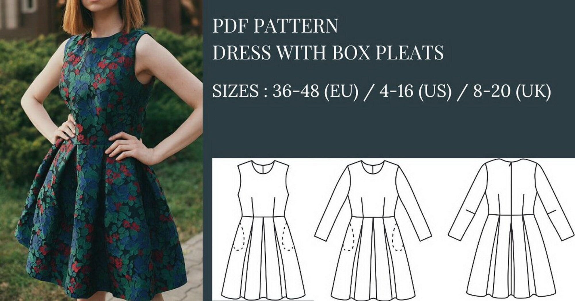 Thread Faction 130 Girls Everyday Swing Dress PDF Sewing Pattern
