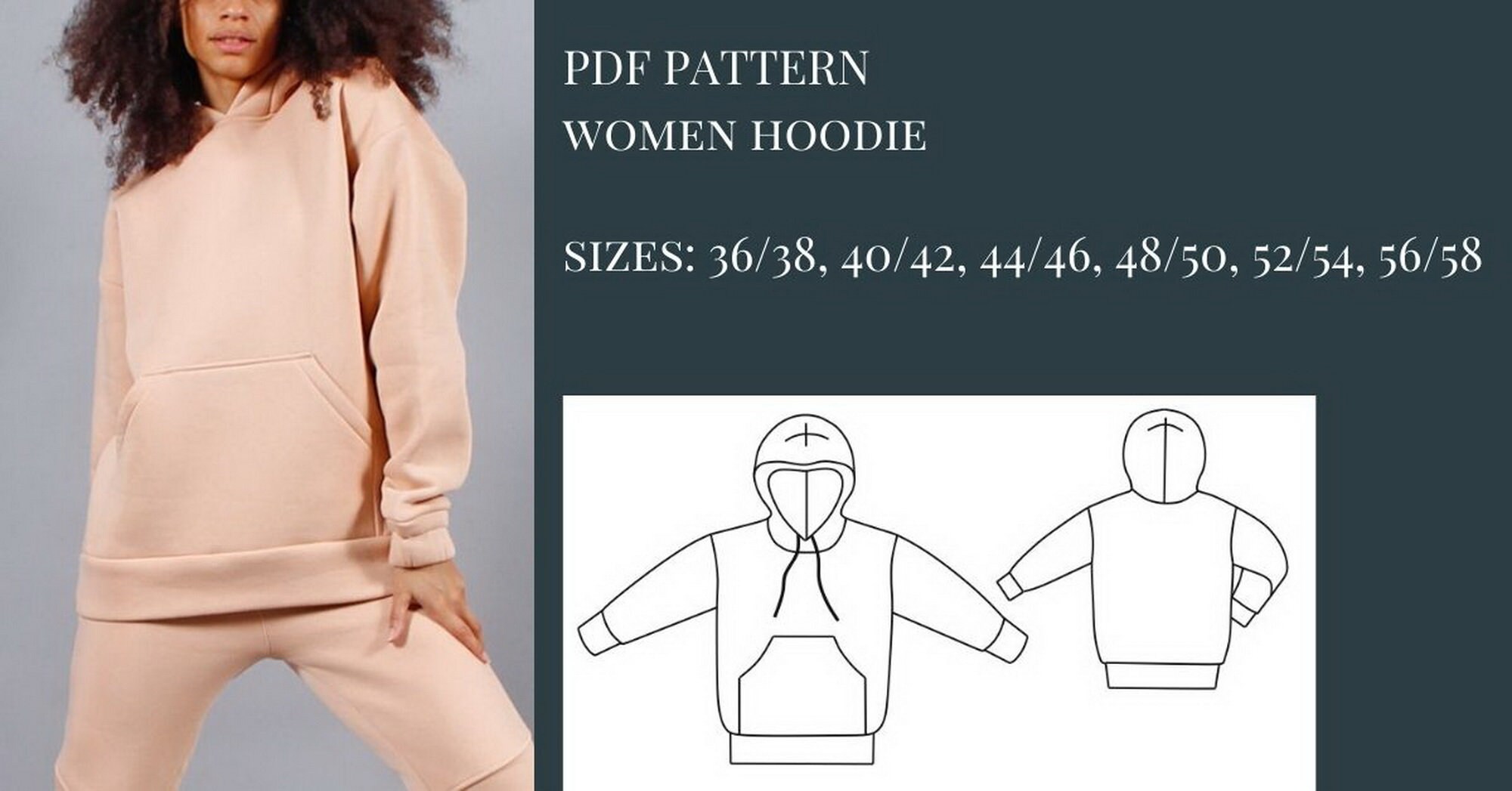Women Hoodie Pattern Sewing Patterns Pattern Sewing Plus Etsy Australia
