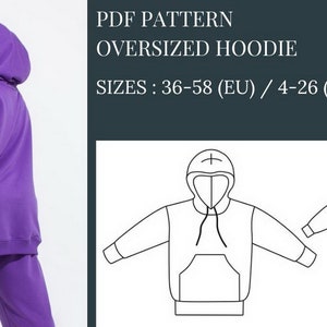 Women Hoodie Pattern, Sewing Patterns, Pattern Sewing, Plus size sewing patterns, pdf Sewing Patterns, Sewing Pattern Hoodie, PDF Pattern image 10