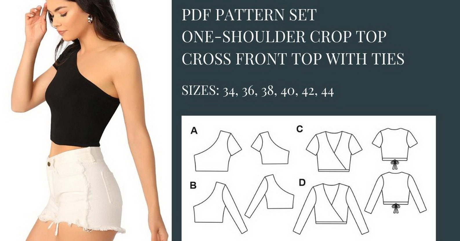 Crop Top Sewing Pattern Sewing Pattern Pattern Sewing Etsy