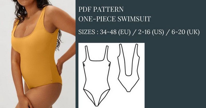 One-piece Swimsuit Pattern, Open back swimsuit sewing pattern, The Square-Neck Swimsuit Pattern, Sewing Patterns, Bathing Suits Patterns, Swimsuits Patterns, Swimsuit Pattern