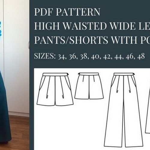 Wide Leg Trousers Sewing Pattern NH Patterns Ember Trousers - Etsy