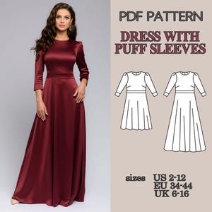 Dress Pattern, Sewing Patterns, Sewing Patterns for Women, Patterns Sewing, Dress Patterns for Women, Maxi Dress Pattern, Dress Pattern  pdf