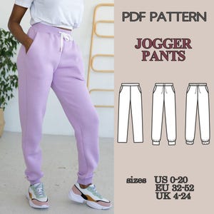Pants Sewing Patterns, Sewing Patterns, Pattern Sewing, PDF Sewing Pattern, Trousers Sewing Pattern, Joggers Pattern, Womens Patterns
