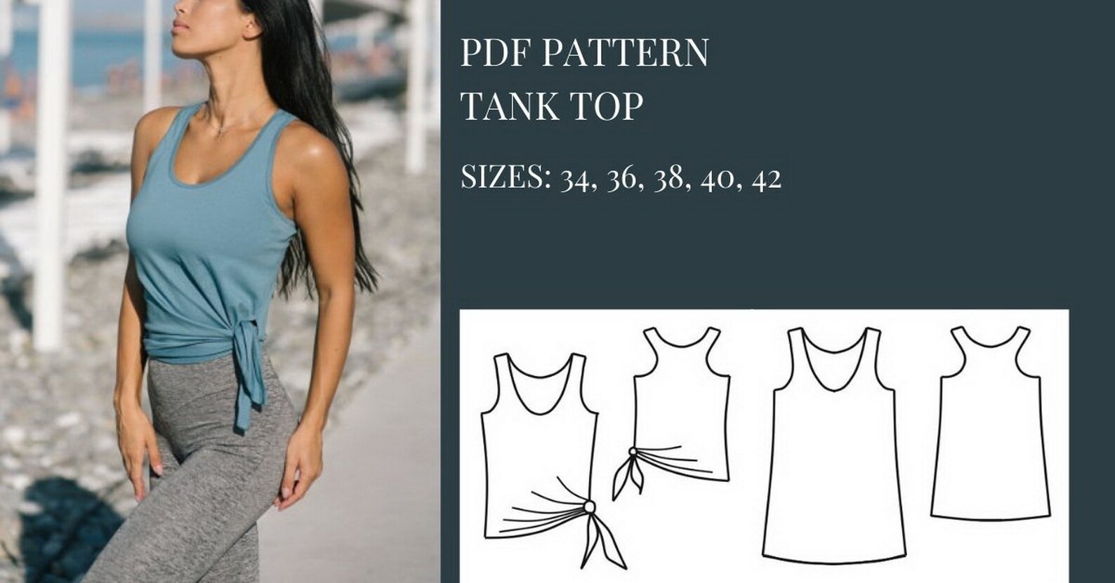 Tank Top Sewing Pattern Sewing Pattern Pattern Sewing Etsy