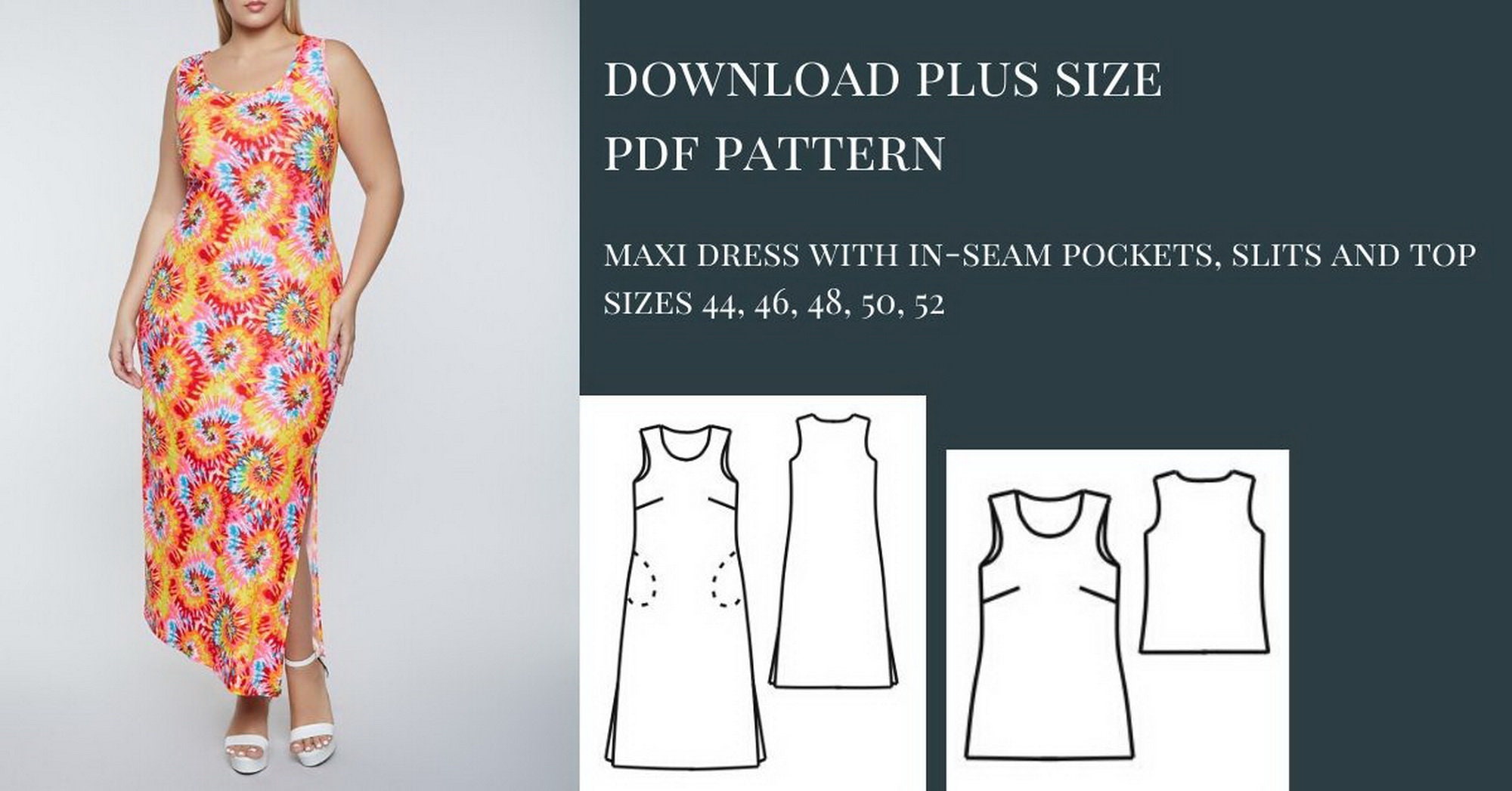 Plus Size Sewing Patterns Free Dress Pattern Women's | Etsy