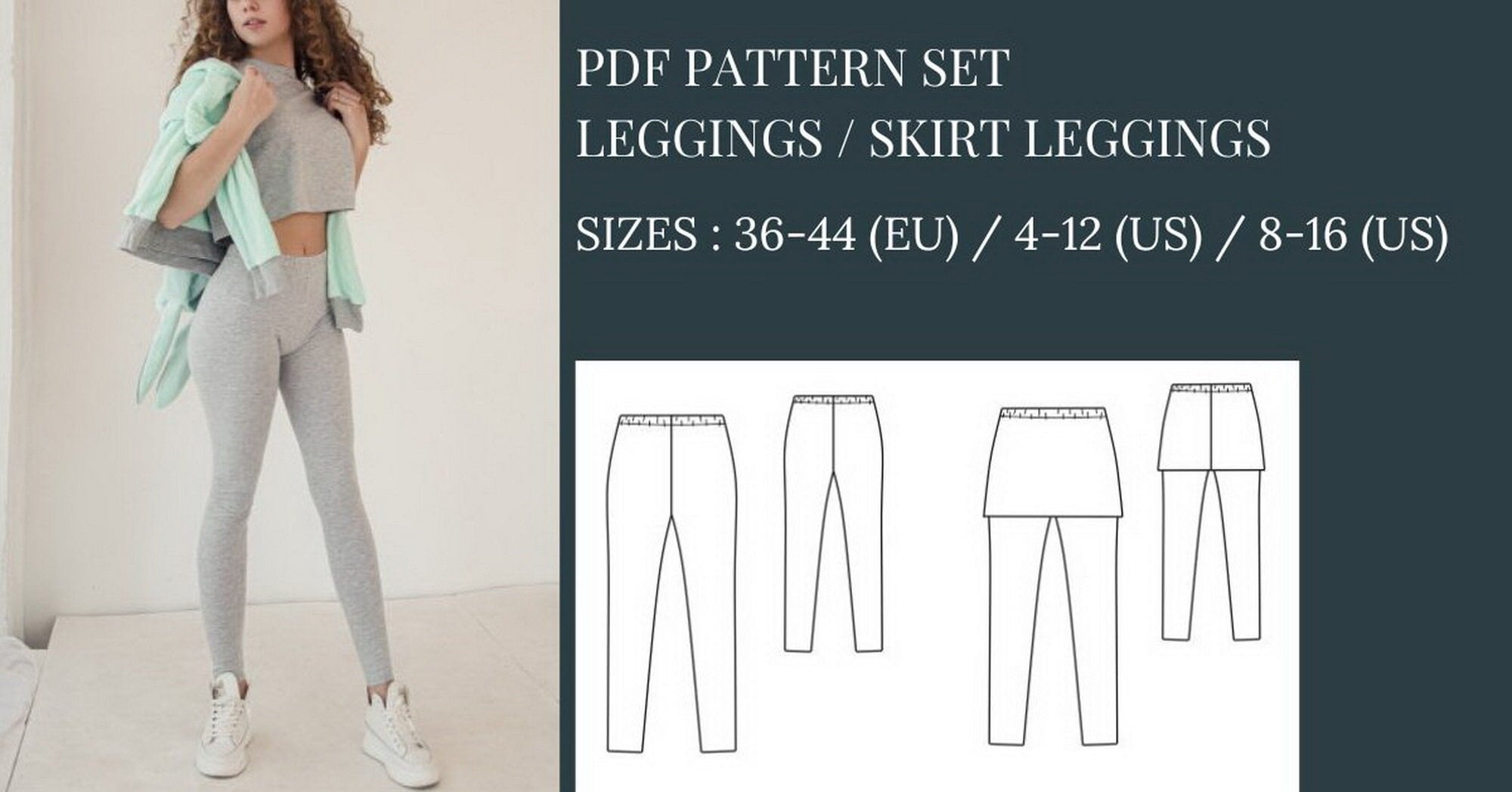 Leggings Pattern, Sewing Patterns, Sewing Patterns for Women, Patterns  Sewing, Pants Pattern PDF, Sewing Patterns Pdf Skirt Leggings Pattern -   Canada