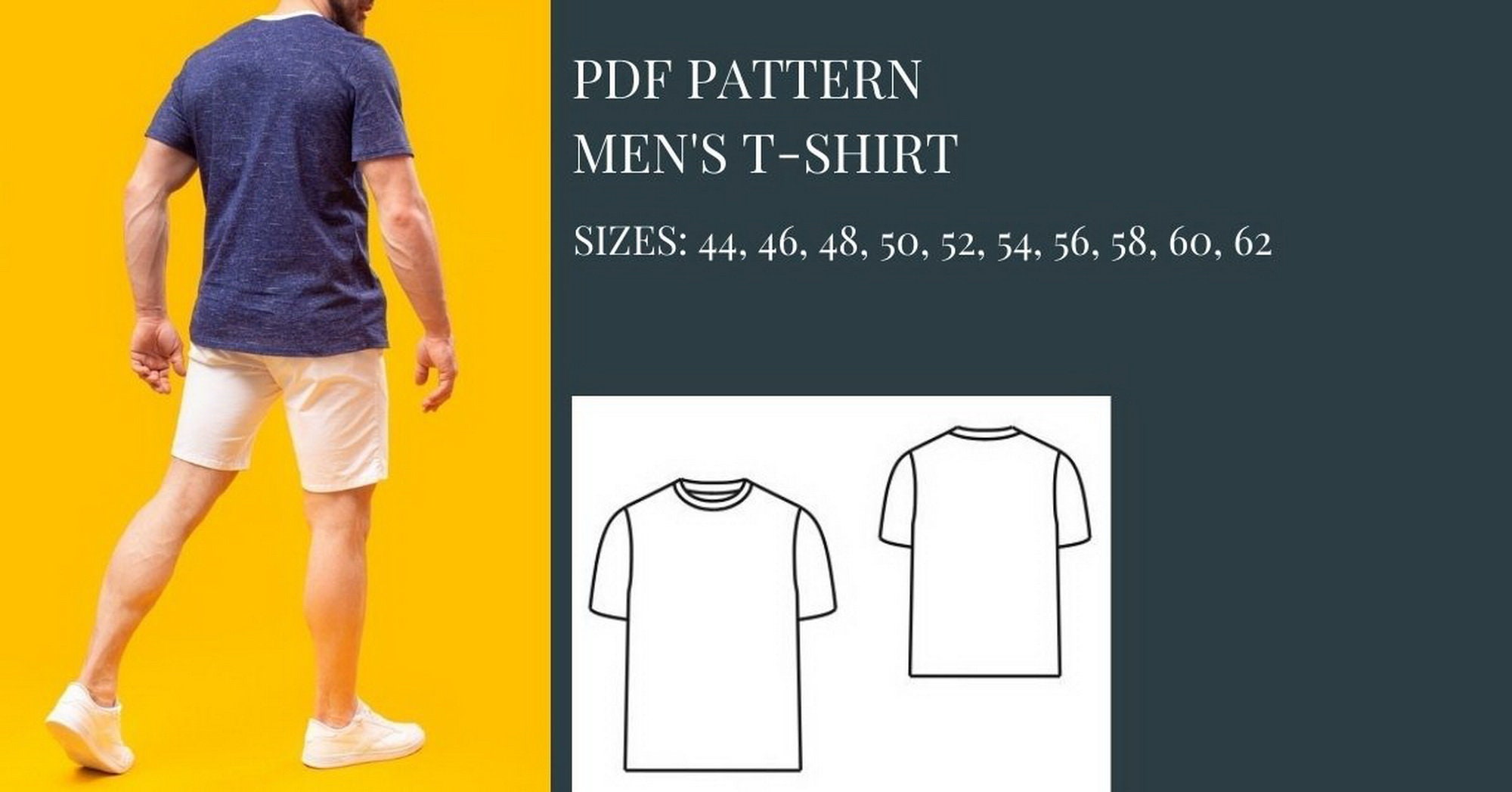 Men's Tshirt Sewing Pattern Sewing Patterns Pattern Etsy