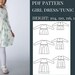 Toddler Dress Pattern Dress Pattern, Sewing Pattern Dress, Girl Dress Pattern, PDF Sewing ...