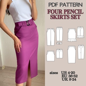 Skirts Sewing Patterns, Sewing Patterns, Pattern Sewing, Womens Skirt Pattern, PDF Sewing Pattern, Skirt Sewing Pattern, Girl Skirt Pattern