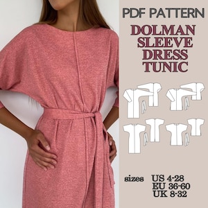 Jurkpatroon, Jurkpatroon Dames, Naaipatronen Grote Maten, Patroon Naaien, Pdf-naaipatronen, Blouse Naaipatroon, Patroon Jurk