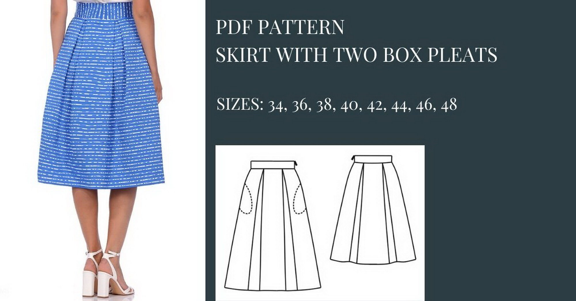 Skirt Pattern Vintage Skirt Pattern Clothes Pattern Pattern Etsy