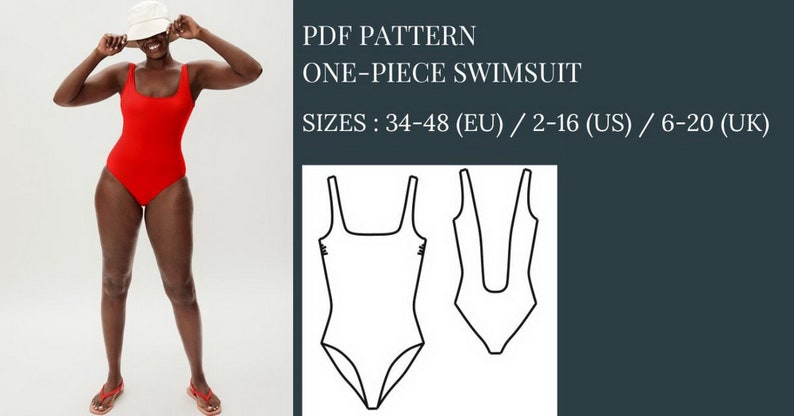 One-piece Swimsuit Pattern, Open back swimsuit sewing pattern, The Square-Neck Swimsuit Pattern, Sewing Patterns, Bathing Suits Patterns, Swimsuits Patterns, Swimsuit Pattern