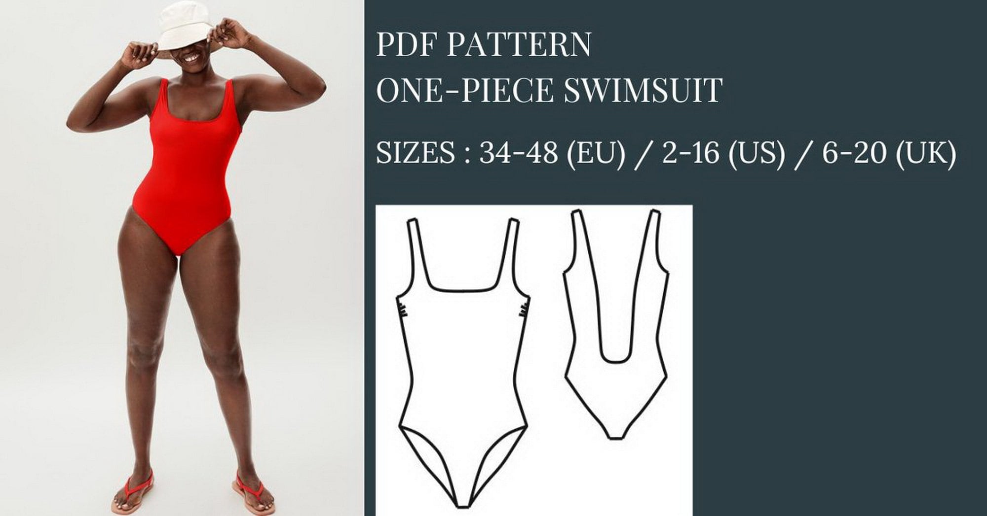 Swimsuit Pattern, One-piece Swimsuit Pattern the Square-neck Swimsuit  Pattern Sewing Patterns Bathing Suits Patterns Swimsuits Patterns -   Canada