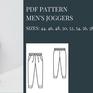 Men's Joggers Sewing Pattern, Sewing Patterns, Pattern Sewing, PDF Men ...