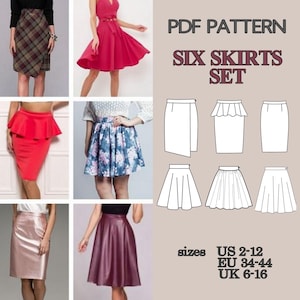 Skirt Sewing Patterns, Sewing Pattern, Pattern Sewing, Womens Skirt Pattern, PDF Sewing Pattern, Skirt Sewing Pattern, pdf Sewing Patterns