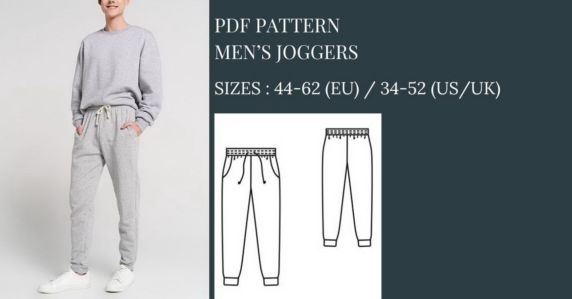 Mens joggers sewing pattern on sale