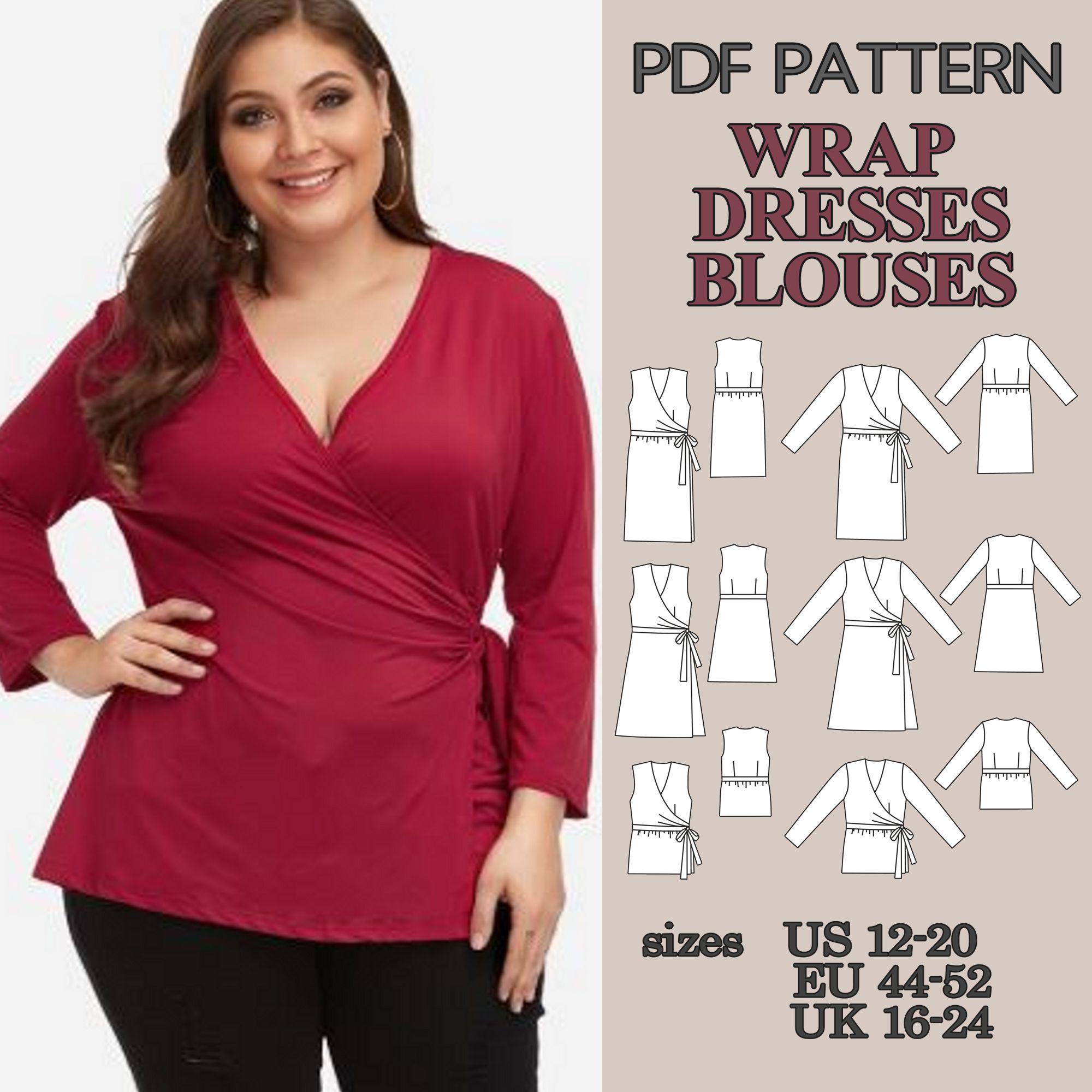 Dress Pattern, Blouse Pattern, Dress Pattern Plus Size, Plus Size ...