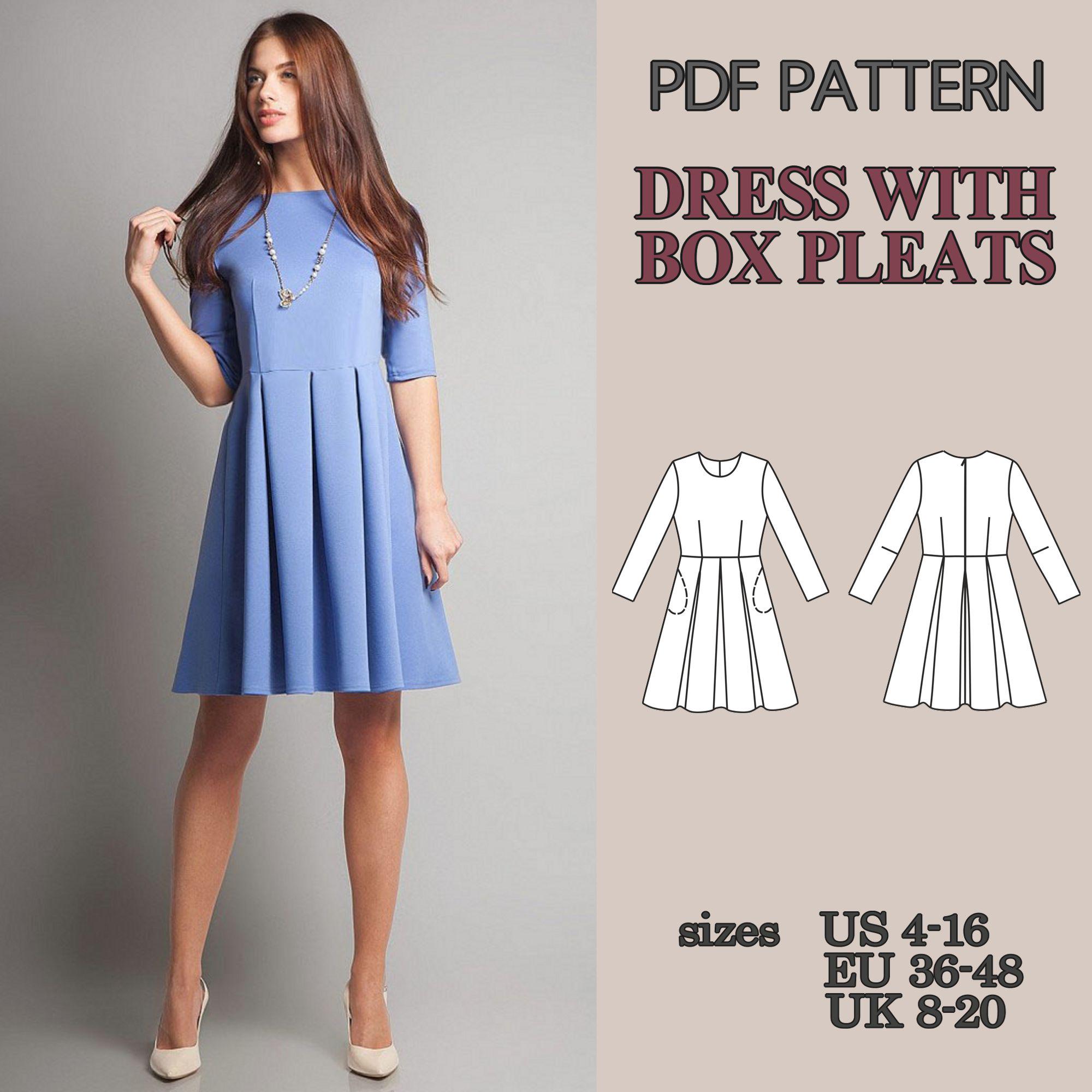 box pleat dress pattern How to Sew a Box Pleated Dress with a Yoke