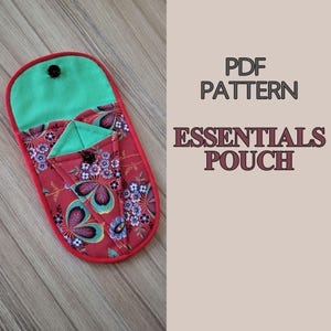 PDF Sewing Pattern Essentials Pouch, Small Organizer Pouch Pattern, Manicure Scissors Case, Cosmetic Pouch, Beginner Sewing Project