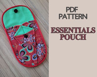PDF Sewing Pattern Essentials Pouch, Small Organizer Pouch Pattern, Manicure Scissors Case, Cosmetic Pouch, Beginner Sewing Project