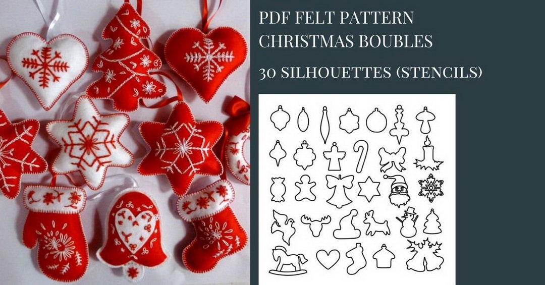 free-silhouette-image-christmas-baubles-christmas-decorations-christmas-holiday-free-felt-patterns-diy-christmas-felt-sewing-pattern-etsy