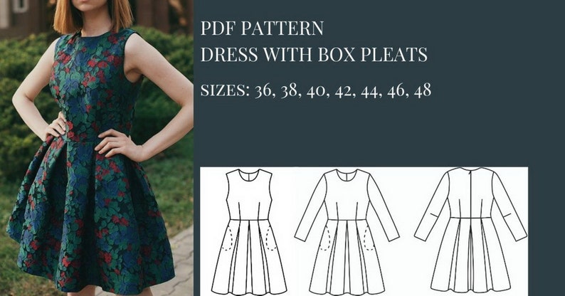 Dress Pattern, Sewing Pattern Dress, Pattern Sewing, Womens Dress Pattern, PDF Sewing Pattern, Dress Sewing Pattern, Girl Dress Pattern 