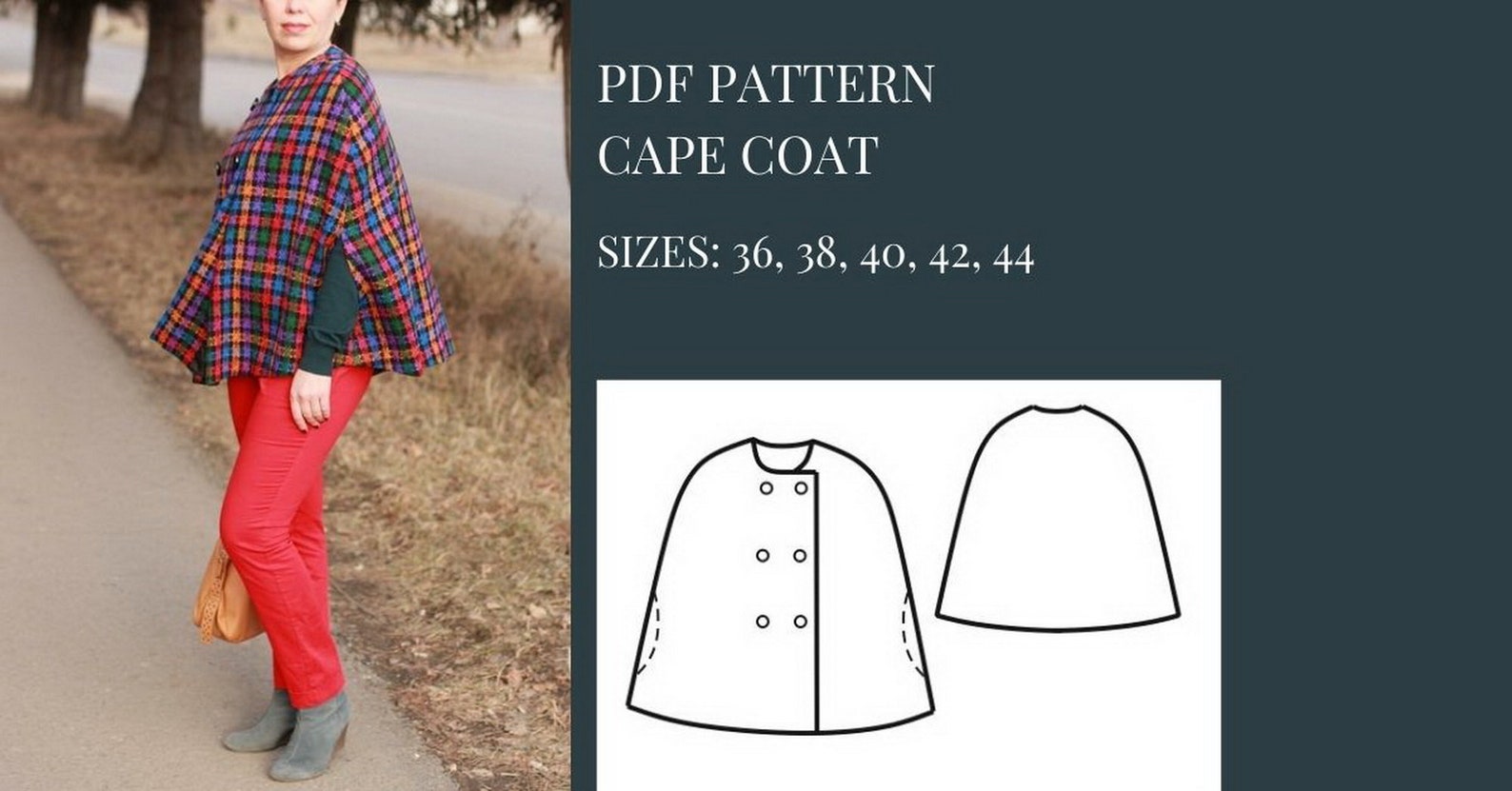 Vintage Sewing Pattern Womens Cape Coat Pattern Poncho | Etsy