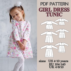 Toddler Dress Pattern Dress Pattern, Sewing Pattern Dress, Girl Dress Pattern, PDF Sewing Pattern, Dress Sewing Pattern, Girls Dress Pattern
