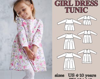 Toddler Dress Pattern Dress Pattern, Sewing Pattern Dress, Girl Dress Pattern, PDF Sewing Pattern, Dress Sewing Pattern, Girls Dress Pattern