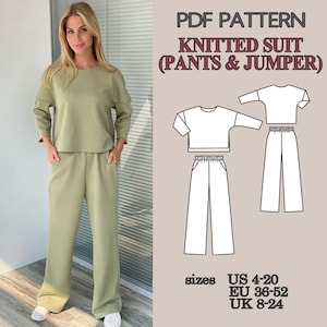 Pants Sewing Patterns, Sewing Patterns, Pattern Sewing, PDF Sewing Pattern, Sport Suit Pattern, Jumper Pattern, Women Trousers Patterns