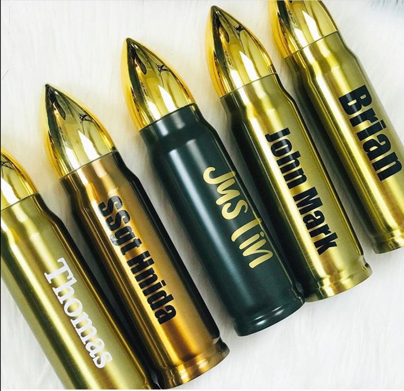 Personalized Bullet Tumbler Bullet Tumbler Marine Gift Army | Etsy