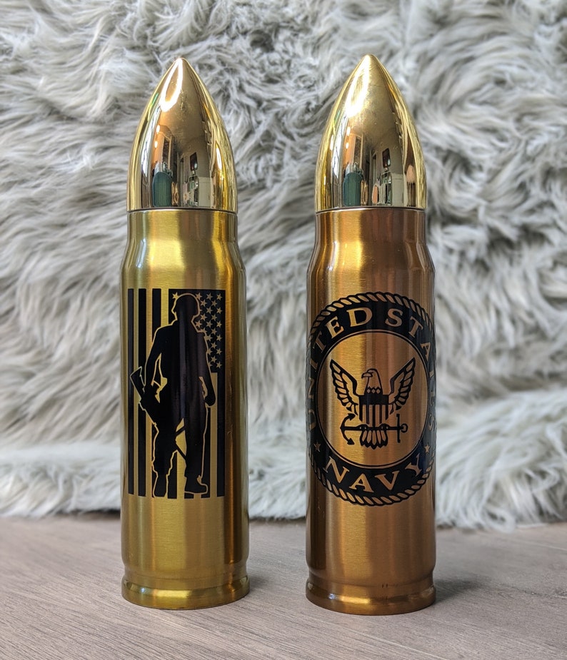 Personalized Bullet Tumbler Bullet Tumbler Marine Gift Army | Etsy