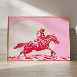 Trendy Cowgirl Print, Girly Wall Art, Western Wall Art, Cowgirl Drawing, Above Bed Art, Retro Cowgirl Print, Rodeo Poster, Teen Room Decor