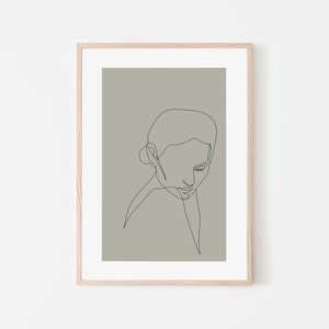 Digital Download, Sage Green Abstract Wall Art, Above Bed Decor, Modern Minimalist Wall Art Print, Printable Wall Art