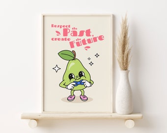 Retro Quote Print, Positivity Print, Colorful Trendy Print, Printable Wall Art, Positivity Quote Wall Art, Kids Room Decor